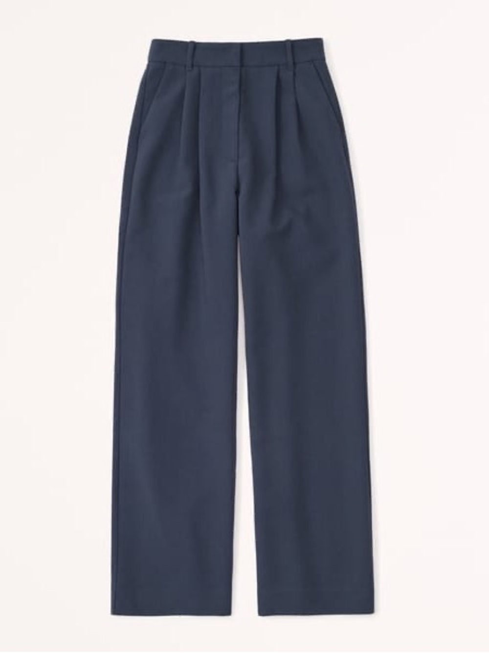 Abercrombie & Fitch Sloane Tailored Wide-leg Pants in Navy Size 27 short - Picture 2 of 8